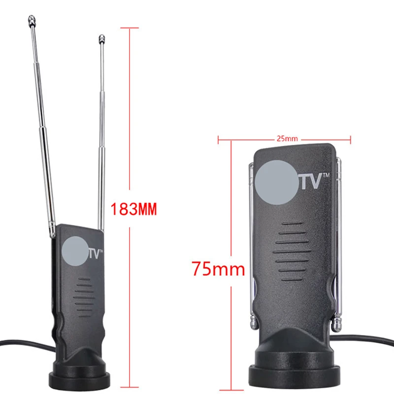 Home 4K Digital HDTV Telescopic Antenna 28dBi Amplifier DTMB/DVB-T/ATSC Satellite TV Receiver Indoor Free Channel Signal Booster