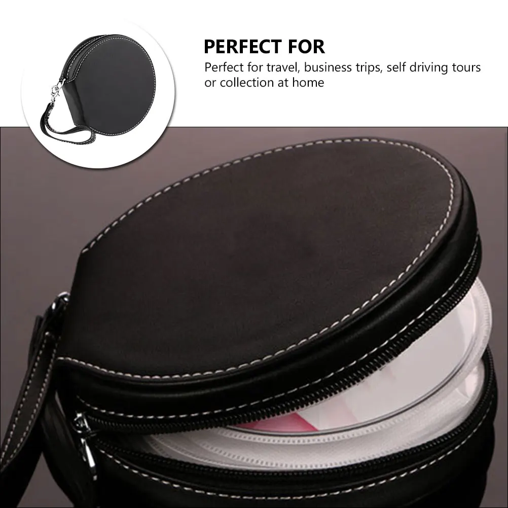 

Car CD Storage Bag Premium Lightweight Portable Organizer DVD Bags Pouch Round Holder Travel CD Rack