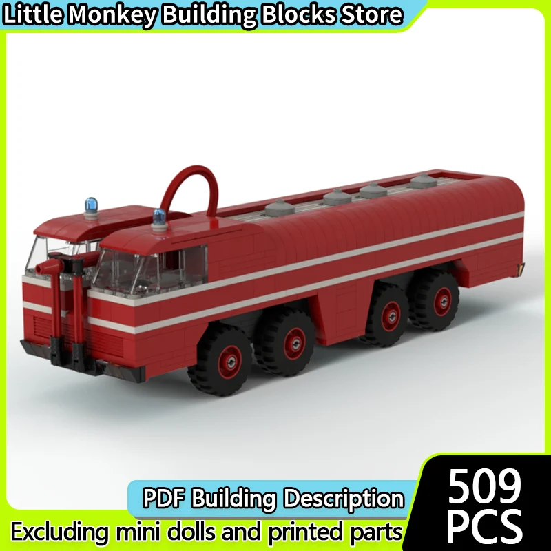 

Конструктор «Городская спасательная машина» (модель MOC), 8x8, пожарная машина, модульная технология, детские праздничные подарки, игрушки для сборки