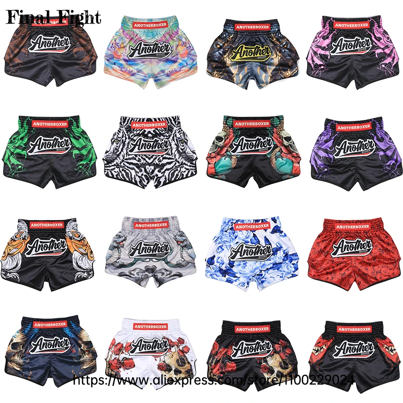 

Professional Muay Thai Shorts Quick-Dry Tiger Sublimating Thai Boxing Shorts for Men Women Black/Red/Blue/White MMA Fight Shorts