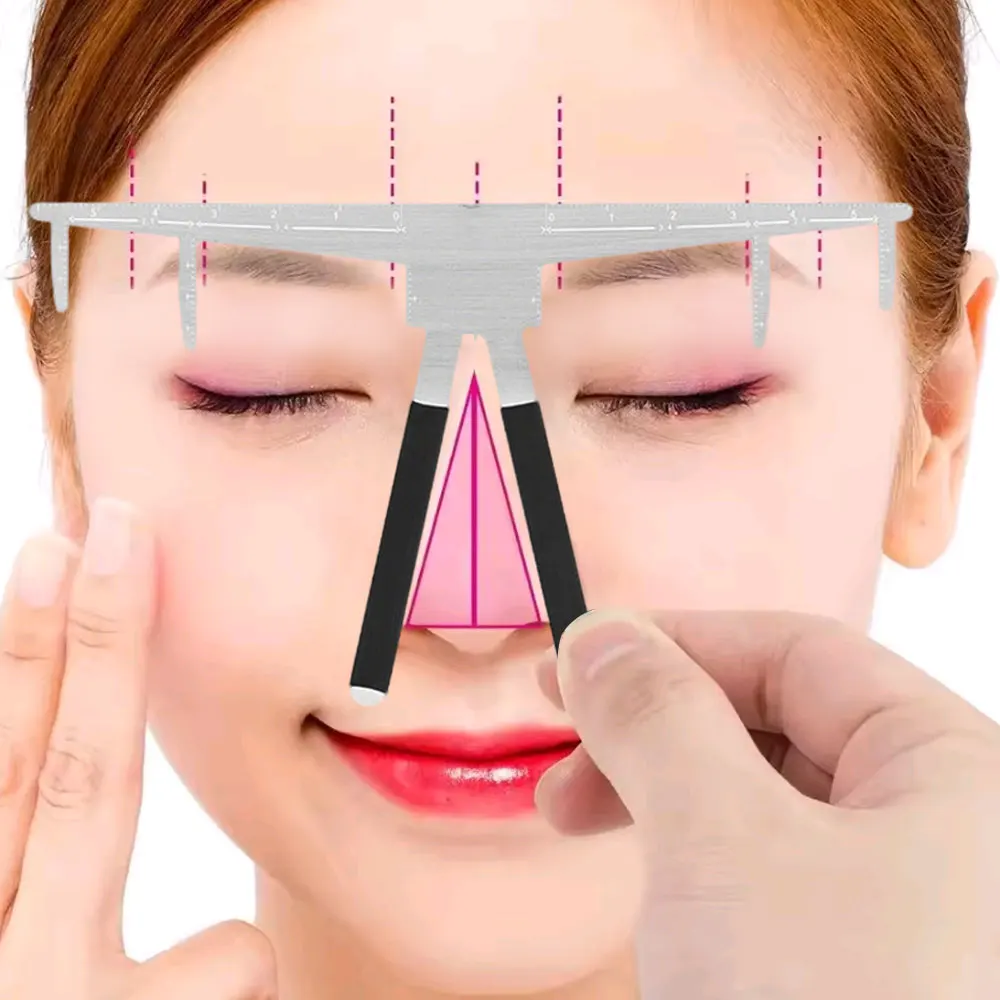 Microblading Eyebrow Tattoo Stencil Ruler Balance Shaper Template Definition Permanent Makeup 3D Kit