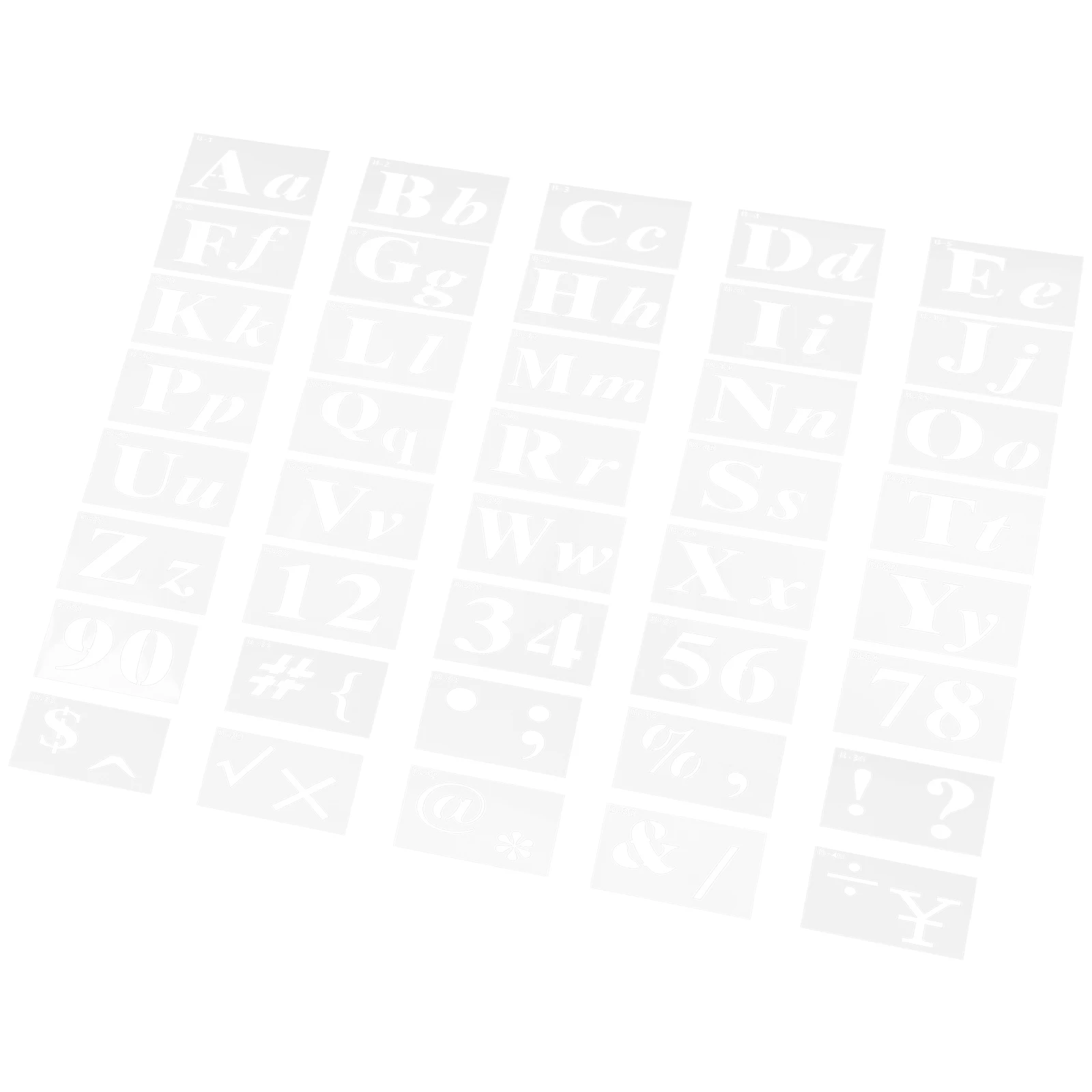 40 Uds. Plantillas de números y letras A5, plantillas artesanales de Material para mascotas, plantilla de alfabeto de diseño portátil para proyectos de pintura
