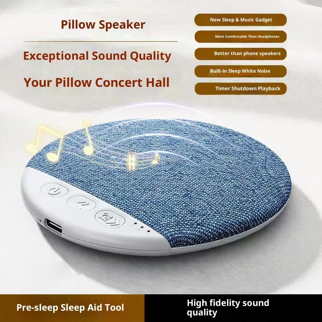 Wireless Under Pillow Sleep Speaker HiFi Stereo White Noise Sound Machine Timer Auto‑Off Non‑Disturb Private Audio for Bedtime