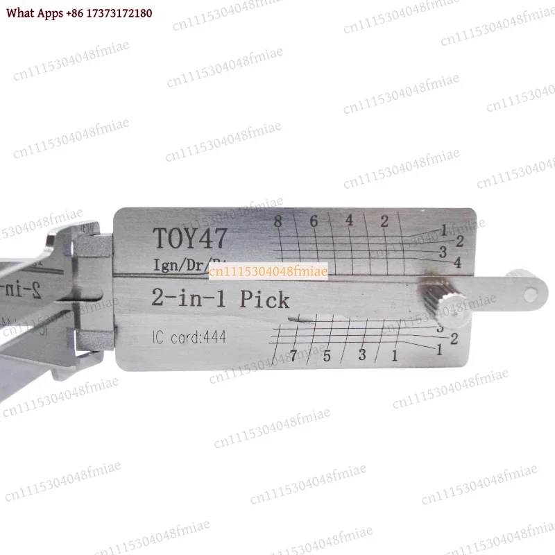 Lishi TOY47 2-in-1 Locksmith Tool Lock Pick & Decoder Flat Milling for Toyota Ignition Door Trunk