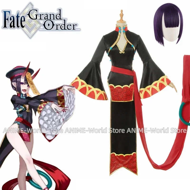 Игра FGO Fate Grand Order Косплей Костюм Shuten douji Косплей Костюмы Убийцы Длинные Платья Костюмы Женский Парик сексуальный Костюм Игра FGO Fate Grand Order Косплей Костюм Shuten douji Косплей Костюмы Убийцы Длинные Платья Костюмы Женский Парик сексуальный Костюм