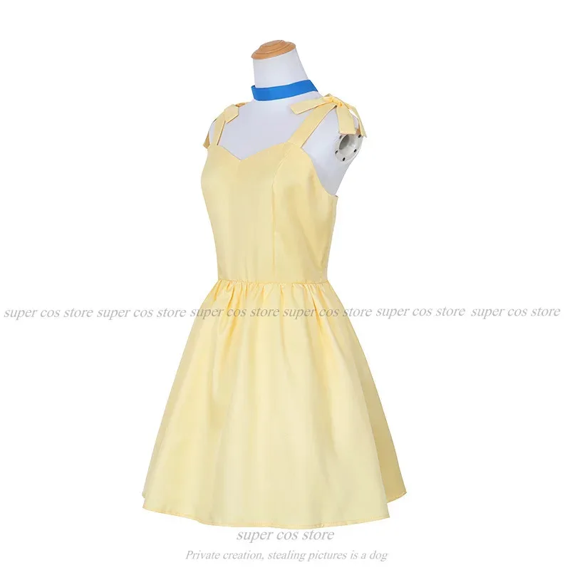 

CyAnime Shinseiki Evangerion косплей Asuka Langley Soryu желтое платье-комбинация Srappy летние крутые модные наряды новые костюмы