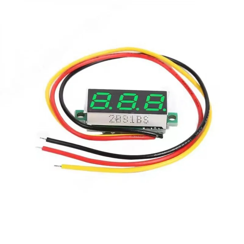 0.28Inch Ultra-Small Digital Voltmeter Digital Display Adjustable Three LineDC0-100V Battery Voltmeter