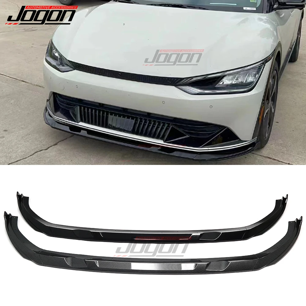 For Kia EV6 GT GT-line 2021 2022 2023 Front Bumper Lip Front Lips Spoiler Splitter Body Kit Car Accessories Carbon Fiber Look