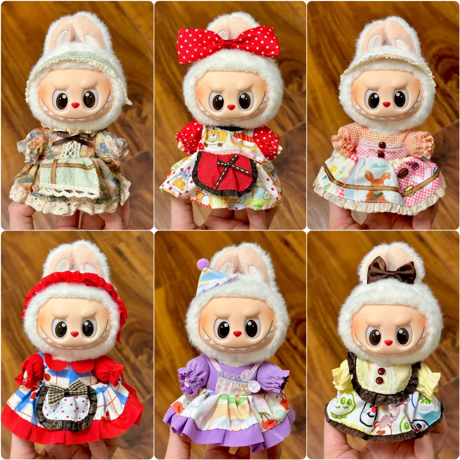 ل 17 سنتيمتر V1V2 Labubu دمية فستان جديد حزام السراويل مجموعة دمية دمية استبدال اللباس #2