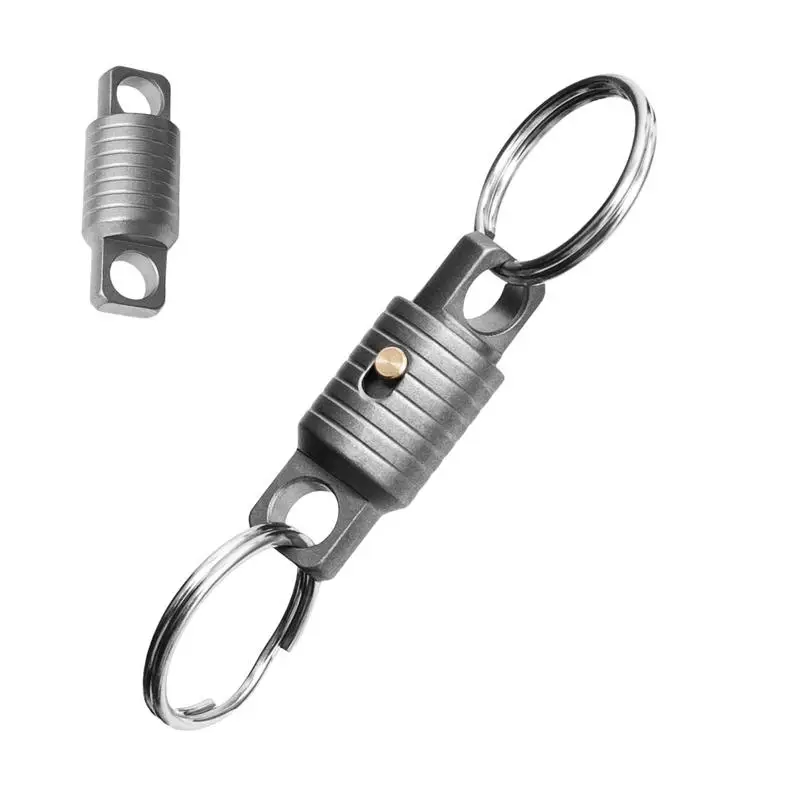 Titanium Quick Release Keychain Portable Rotatable Key Linker Double-End Swivel Keychain Metal Car Key Holder Pull Apart Key