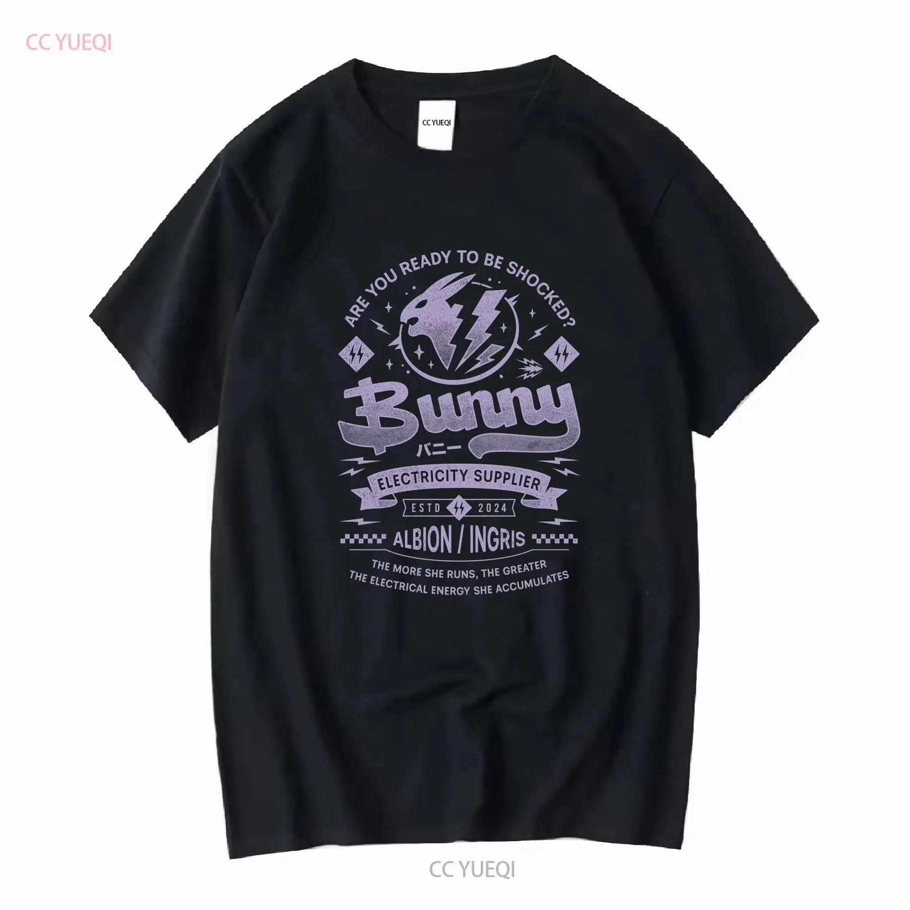Bunny Electric Condense Grunge T Shirt The First Descendant Video Game Gaming Gamer Looter Shooter long or short sleeves