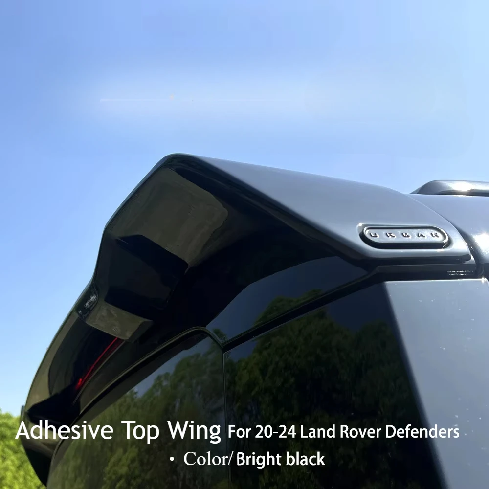 ABS Top Wing for Land Rover Defender L663 Urban Models 2020-2024 Adhesive Tail Wings Spoiler Black Roof Cover Car Stickers