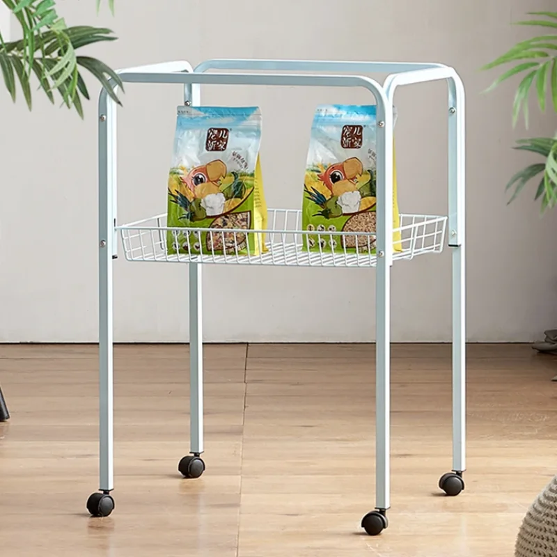 Special Parrot Cage Frame Bottom Moving Pulley Additional Birdcage Rack Convenient Practical Bird Housing Durable Stand