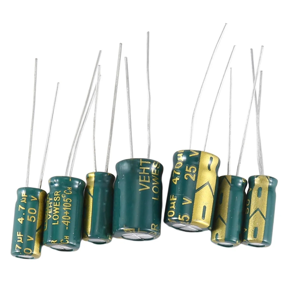 ABDX-460PCS Aluminum Electrolytic Capacitor High Frequency Inline Kit 24 Kinds Of Specifications Resistance