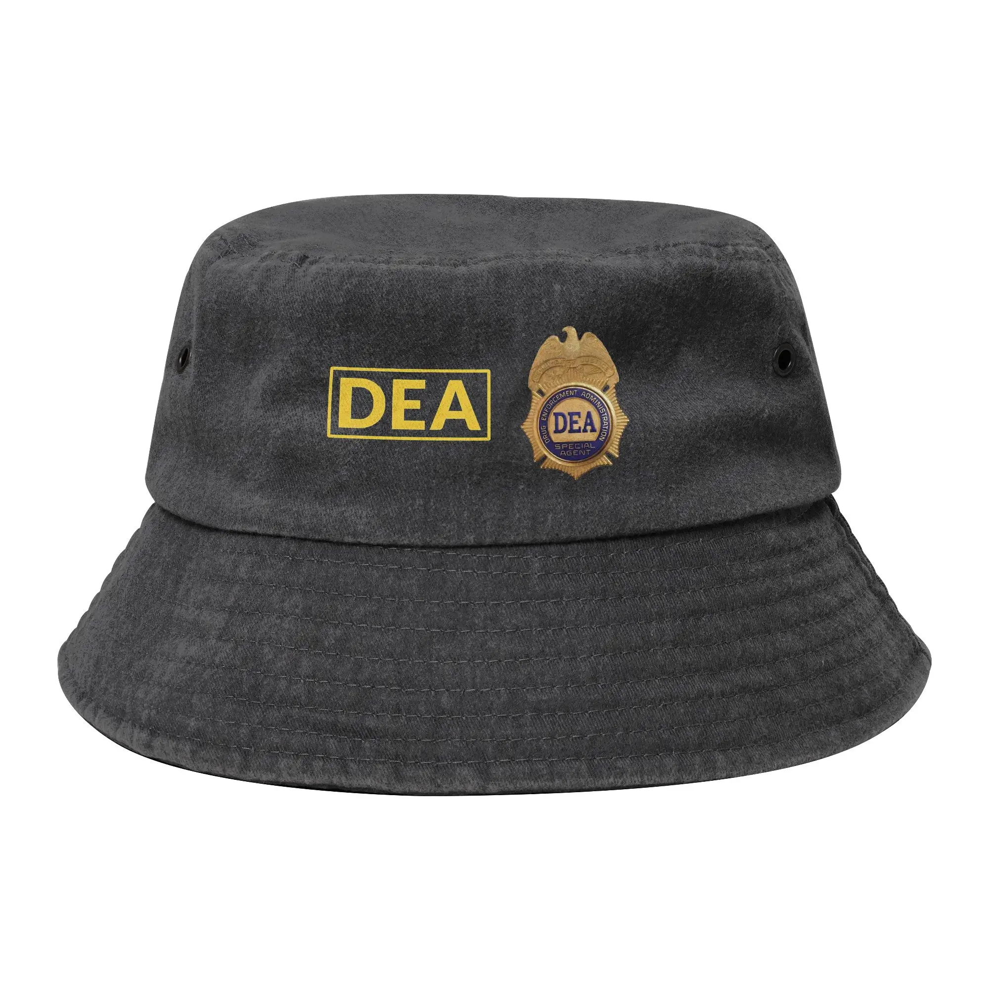 DEA US Federal Interdiction Agency Logo Bucket Hat Unique Girl Distressed Denim Sun Hat Irish Country Hat Fishing Fisherman Caps