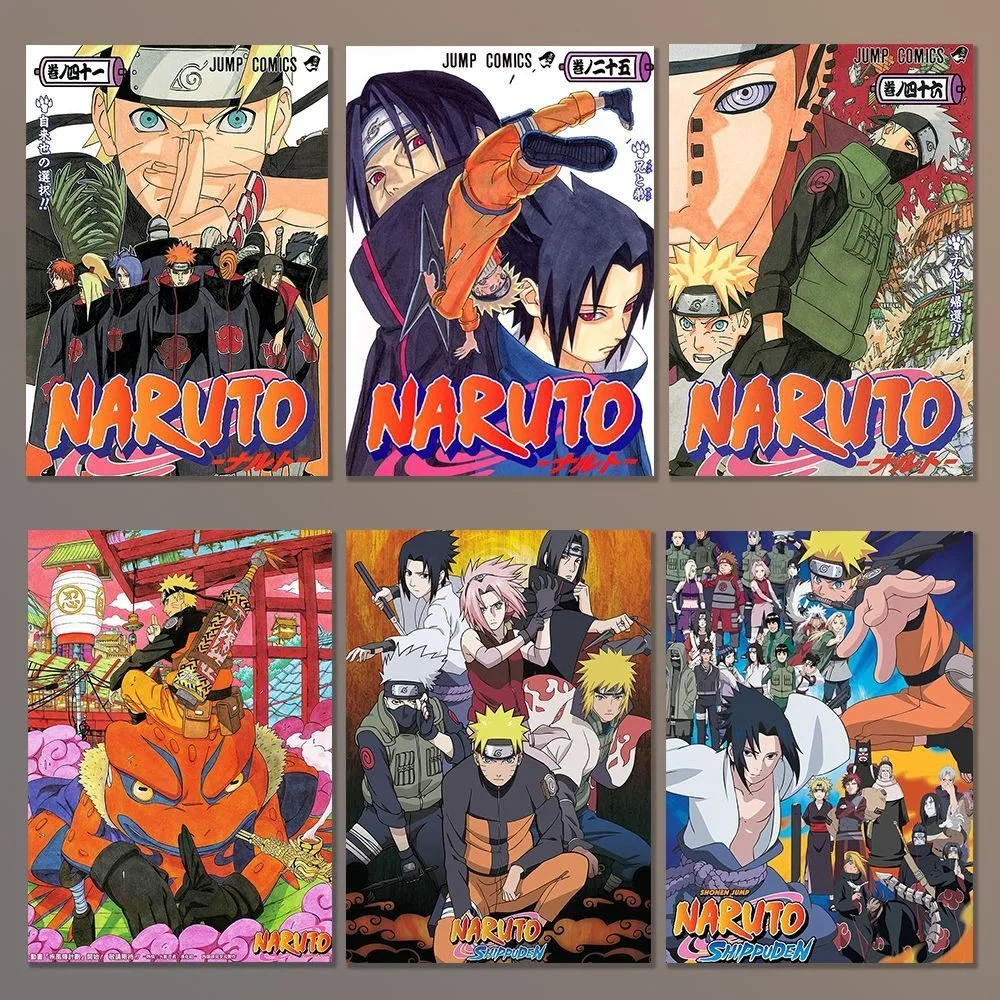 Nuevo periférico de animé Naruto lienzo sin marco cartel 2D pared de habitación fondo de dormitorio decoración del hogar solo núcleo de pintura