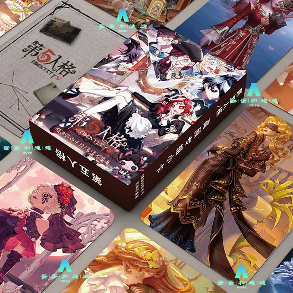 

55 PCS Identity Ⅴ Laser Emma Woods Emily Dyer Freddy Riley Cosplay Rounded Corners LOMO Card Birthday Gifts Girls