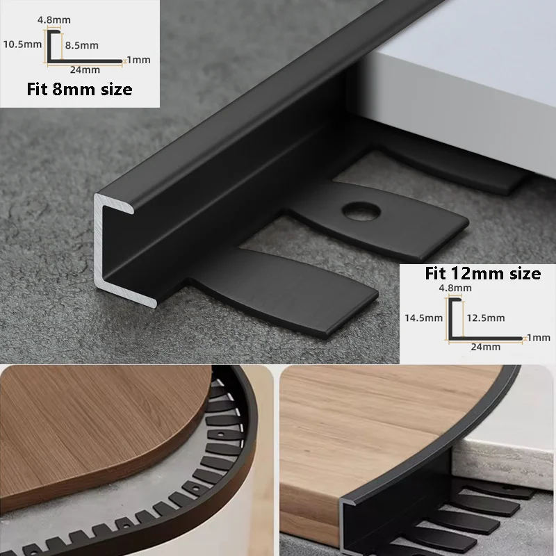 

Bendable Edge Strip Aluminum Profile Stair Step Edge Floor Corner Guards Recessed Curved Ceramic Tile Edge Hard Strip Light