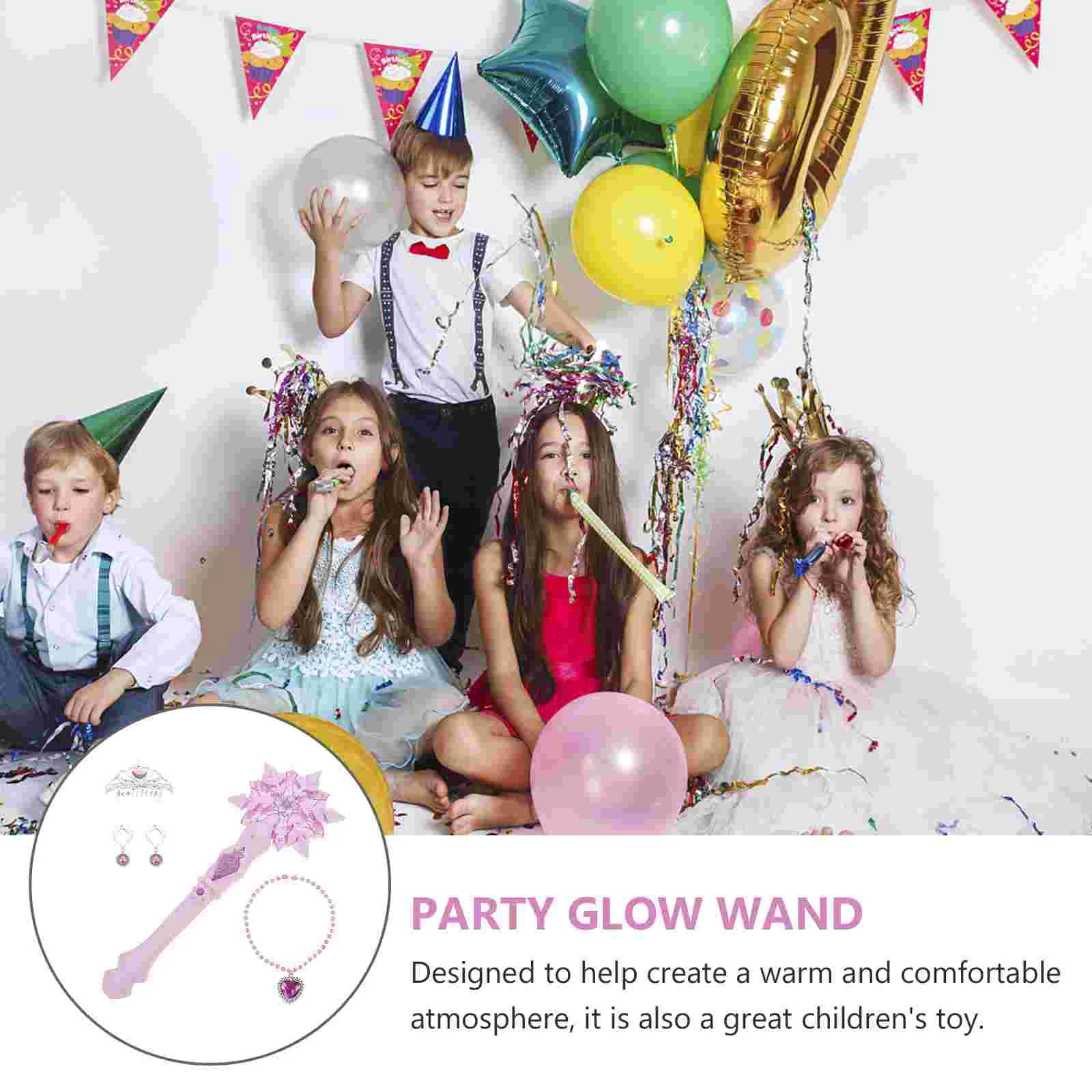 Magic Star Wand Glowing Sticks Girls Princess Flashing Fairy Wands Party Cosplay Props Light Up Toy Kids Gift