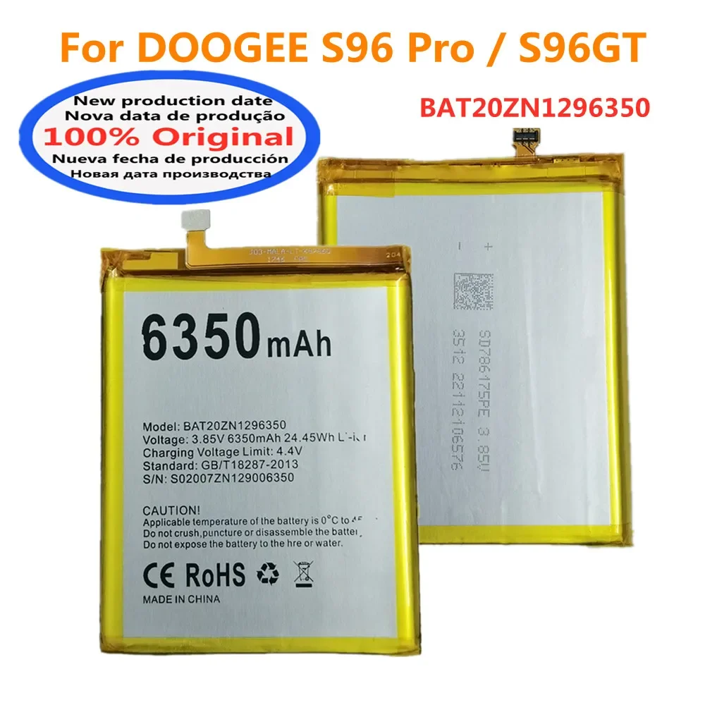 BAT20ZN1296350 Original Battery 6350mAh For DOOGEE S96 / S96 Pro / S96 GT Mobile Phone Bateria Battery Fast Shipping + Tools