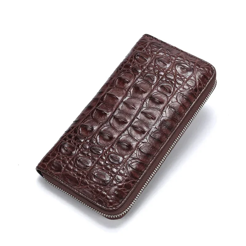 2024 Fashion Business Men\'s Alligator Wallets Crocodile Genuine Leather Long Organizer Wallet Boy Brand Luxury Card Holder Purse
