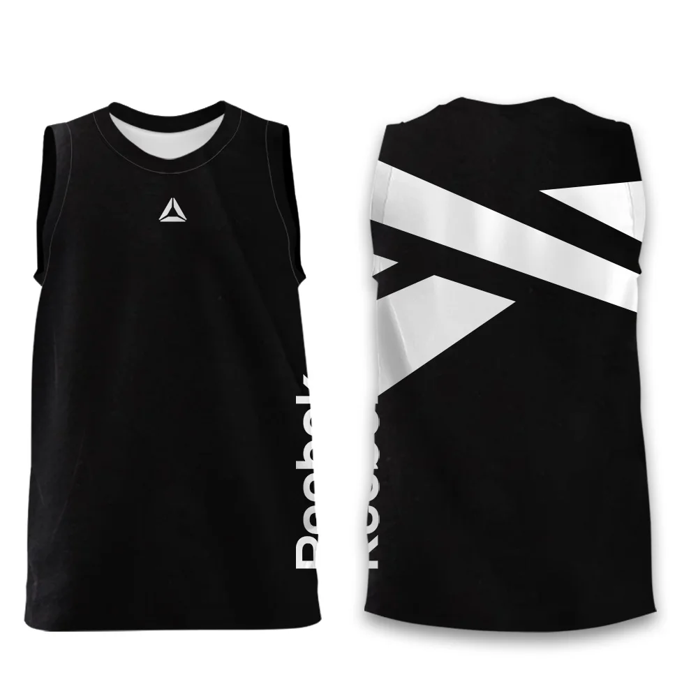 Men\'s Luxury Brand Short Sleeve Spliced Print Summer Men\'s Quick Drying Vest Running Men\'s Basketball Football Sleeveless Vest