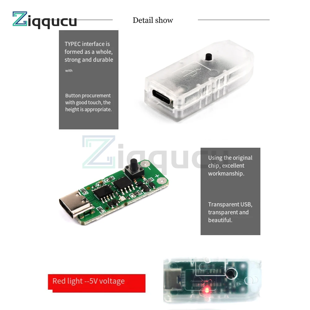 Type-C USB-C PD2.0 3.0 to DC USB Decoy Fast Charge Trigger Poll Detector Charging Module Supports PD2.0/3.0