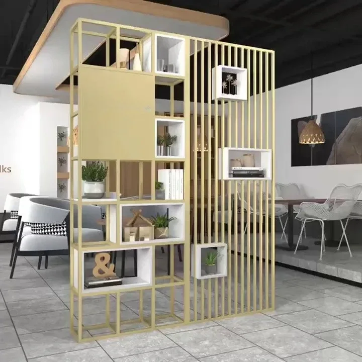 Restaurant Company Storage Cabinet Hallway Screen Partition Nordic Metal Office Partitions