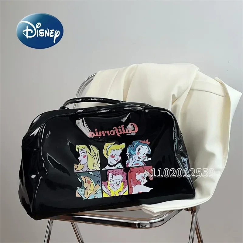 Borsa da viaggio portatile da donna Disney Princess nuova borsa da viaggio da donna di moda di marca di lusso borsa carina da cartone animato di grande capacità