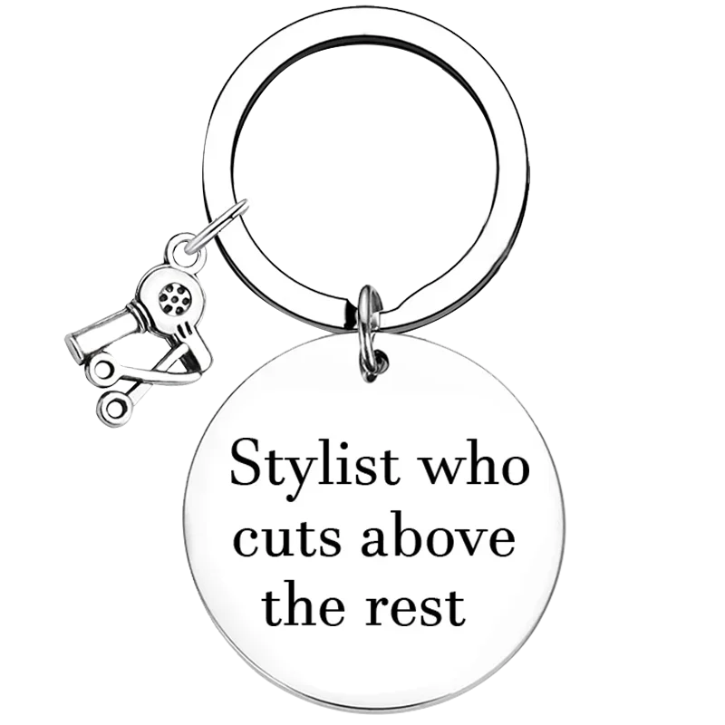 Hairstylist Keychain Stylists Key Rings Hairdresser Jewelry