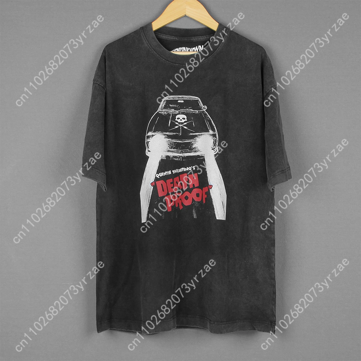 Koszulka Death Proof Retro Wash Męska Damska Wysokiej Jakości Vintage Bawełniana Koszulka Krótkie Rękawy Modna Koszulka Miękka Oddychająca