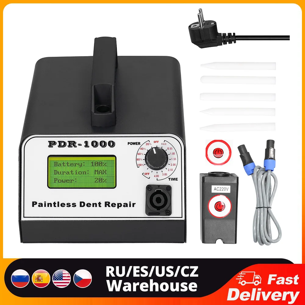 Pd R-1000Auto Lichaam Deuk Reparatie Machine Draagbare Huishoudelijke Deuken Remover Gereedschap Tijd/Power Aanpassen Auto Paintless Deuk Reparatieapparaat