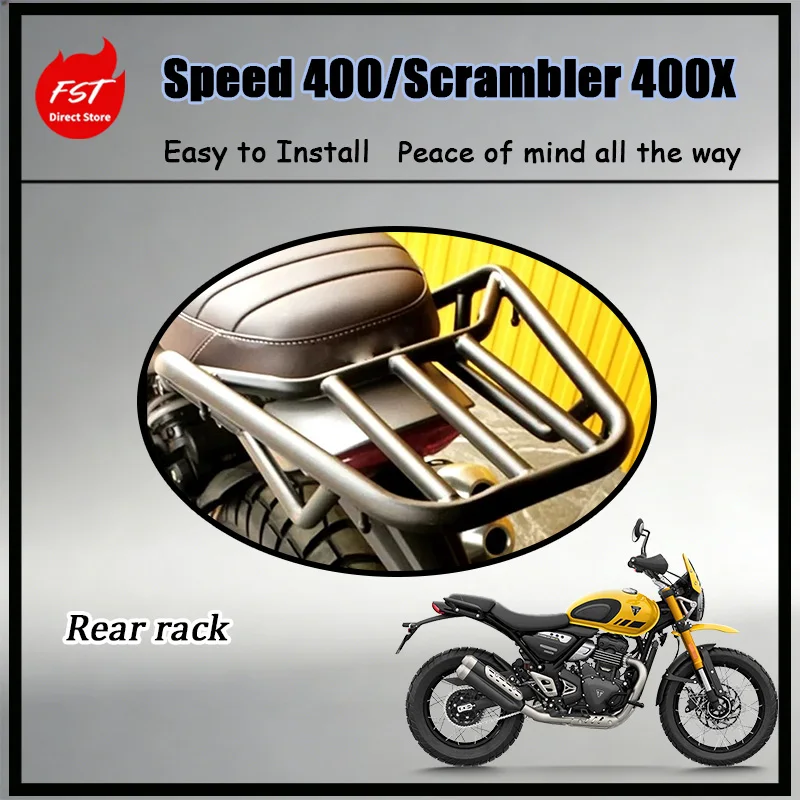 FOR Durable Motorcycle Rear Luggage Carrier Tail Box Support Holder for Scrambler 400 Speed 400 Accessory