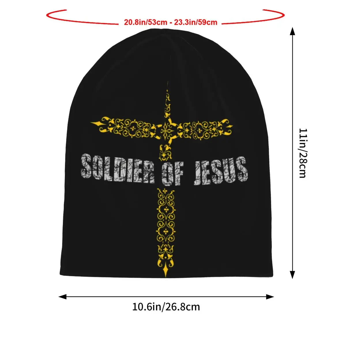 Soldier Of Jesus Jesus Christ Cross The Way The Truth The Life Beanies Caps Hat Fashion Bonnet Hats Men