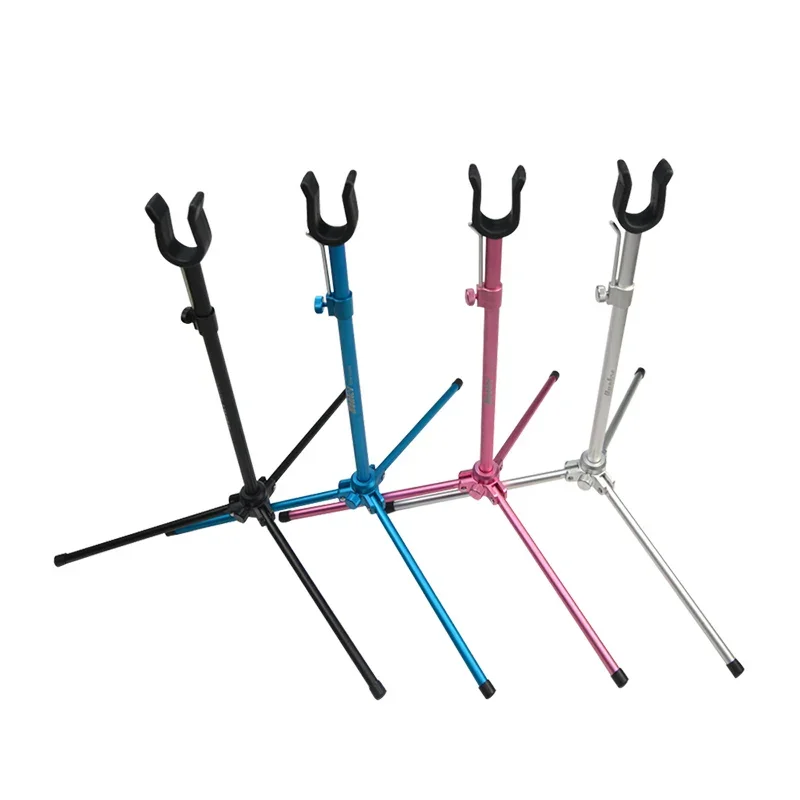 1Pc Archery Bow Stand Protable Foldable Recurve Bow Stands Bracket Rack For Outdoor Hunting Shooting Archery Accessories