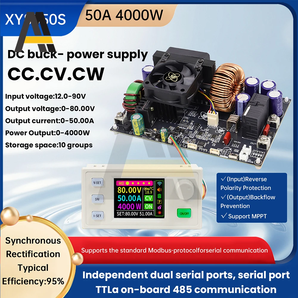XY8050S CNC DC باك مصدر الطاقة 50A/4000W قابل للتعديل استقرت إمدادات الطاقة الجهد المستمر/الدعم الحالي أنظمة الطقس
