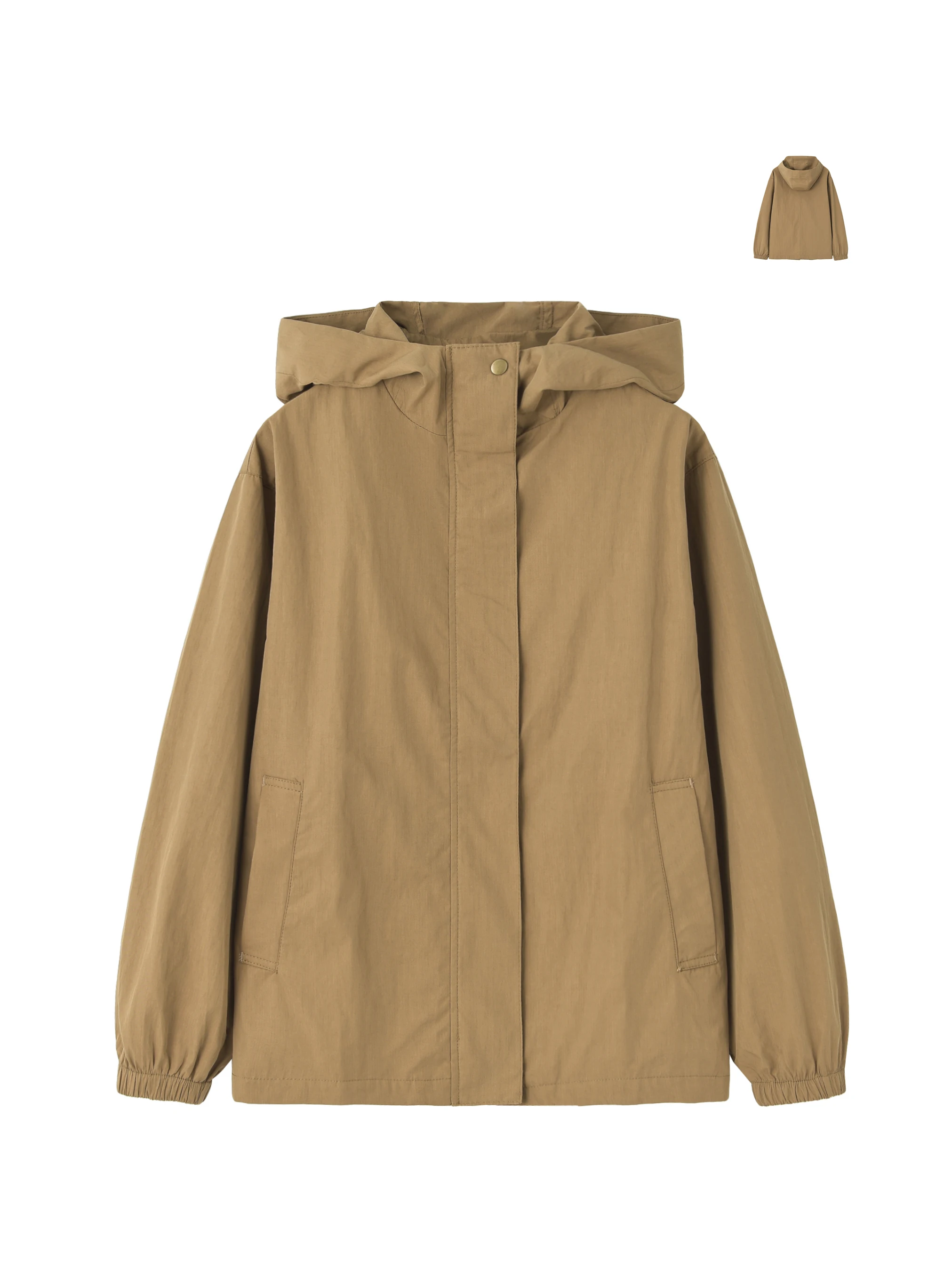 

Повседневная укороченная куртка-пальто женская весна-осень 2025, новая, большого размера, свободного кроя, с капюшоном, на молнии, из смесового хлопка и нейлона