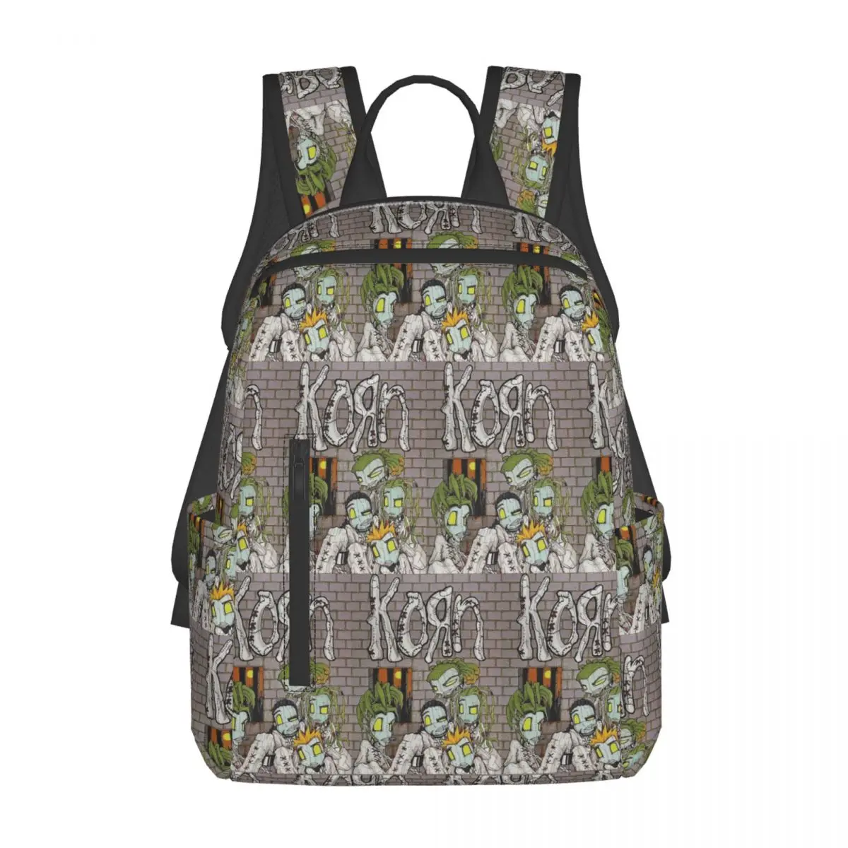 

Korn Rock Band Logo Backpack Large Capacity Boys Girls BookBag School Bag Shoulder Bags for Men Women