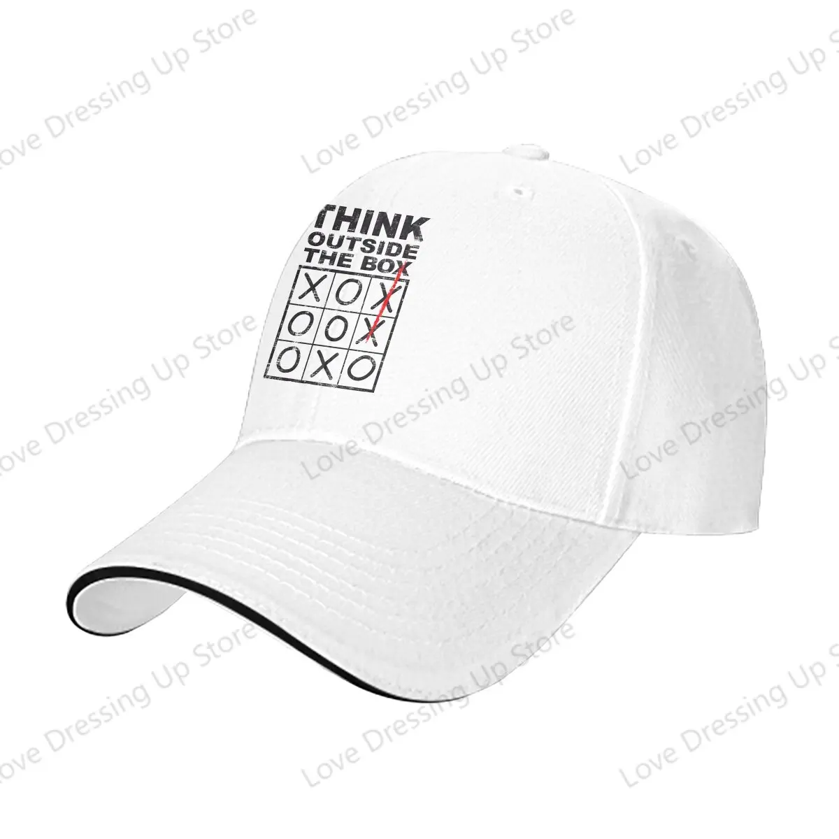 New Tik Tak Toe Game Men Women Baseball Caps Think Outside The Box Truck Driver Hat Running Hats