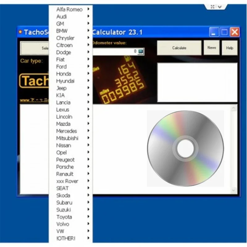 

TachoSoft Mileage Calculator 23.1 TachoSoft mileage counter calculation software V23.1 with license digital odometer calculators