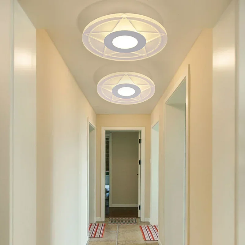 Simple Modern Creative Personality Bedroom Corridor Aisle Porch Home Ultra-thin Office LED Ceiling Lamp