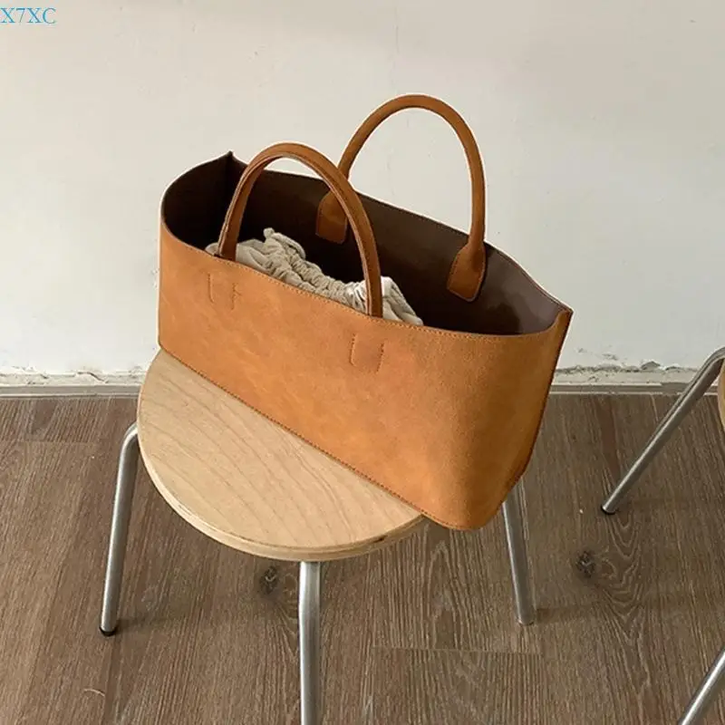 X7XC Fashionable Large Capacity Handbag for Work Comfortable Handle Book Purse
