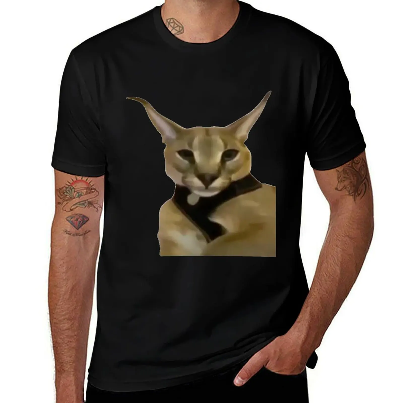 Hecker cat T-Shirt Graphic Print Short Sleeve T-Shirt