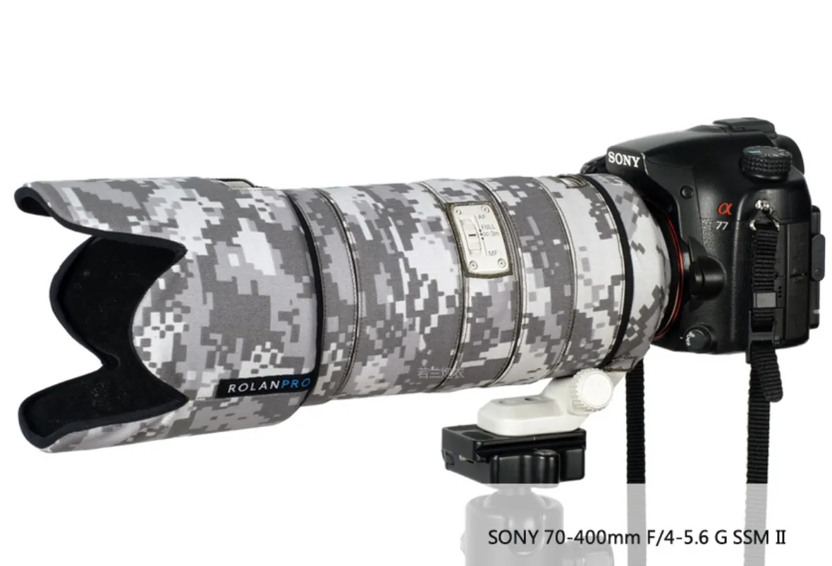 Imagem -04 - Rolanpro-capa de Camuflagem para Sony Estojo Protetor Lente de Câmera Mangas de Armas Capa de Chuva para 70400 mm f 45.6g Ssm ii