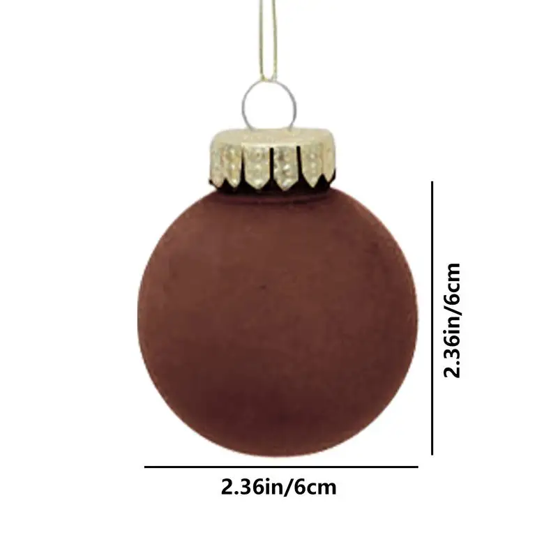 Velvet Christmas Ornaments Balls Flocked Balls Tree Decorations Christmas Ornaments Hangings Flocked Balls For Home Hotel Mall