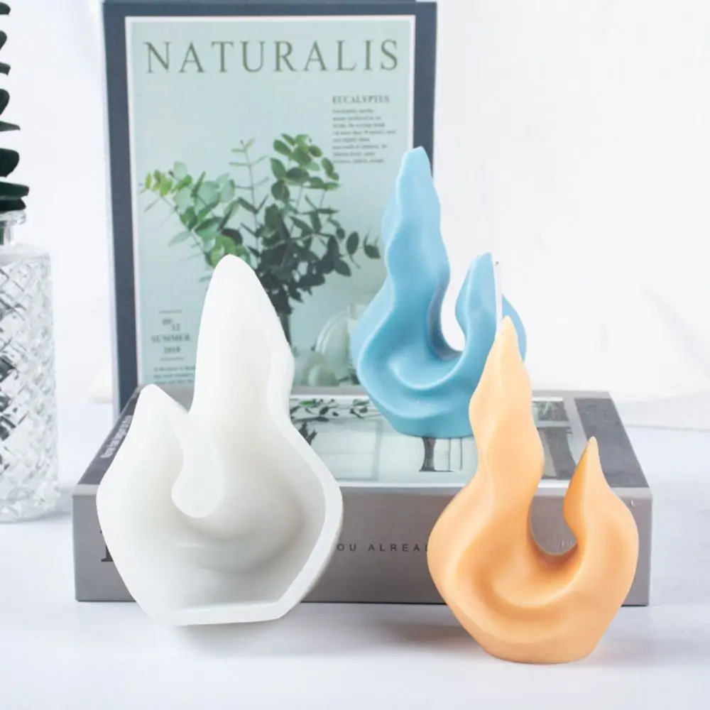 Gypsum 3D Coral Flame Mold Silicone Handmade Candle Mold Reusable Soap Mould Candle Making