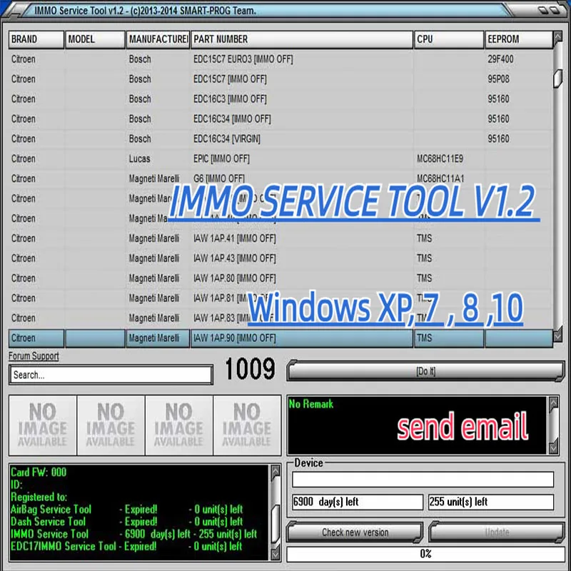 

Newest 2024Car Repair Software IMMO SERVICE TOOL V1.2 immo off Virgin eeprom IMMO KEY PIN CODE CALCULATOR BSI VDO DASHBOARD 2017