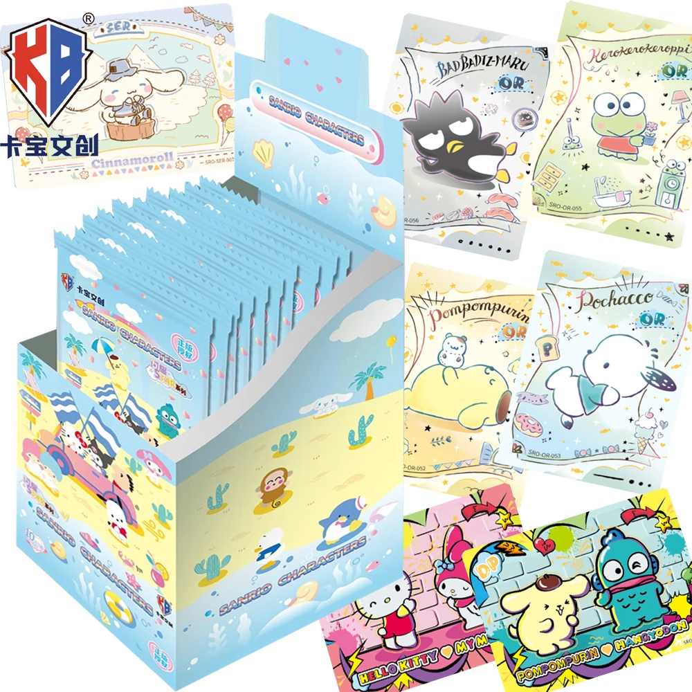 

Original Kabao Sanrio Characters Collection Cards Secret Garden Cartoon Cute Anime Stars 3D Grating Cards Fun Creative Gifts