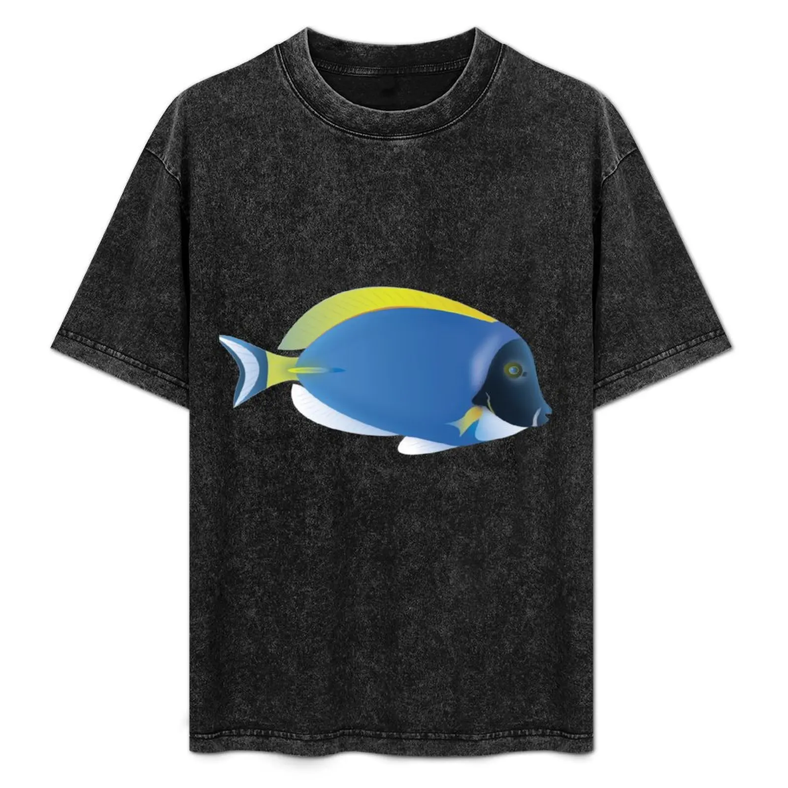 Powderblue Tang in the Maldives T-Shirt vintage anime shirt oversizeds croswit shirt man blue lock t shirts men