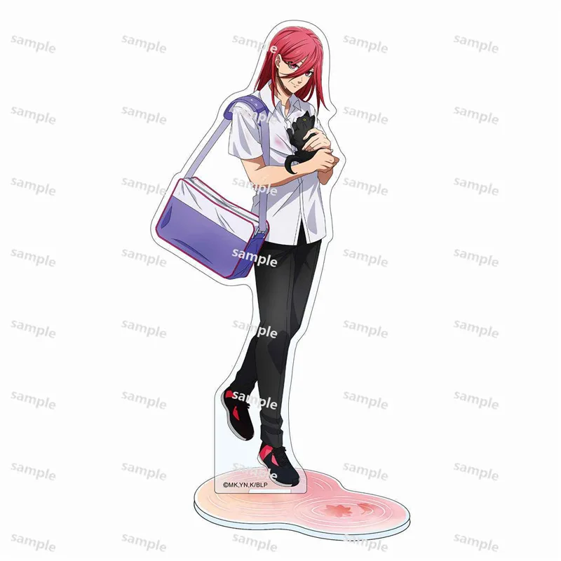 Blue Lcok Autumn Rain Acg Stand Sae Figure Take An Umbrella Acrylic Stand Mini Reo Wet After Rain Mini Keychain Yoichi Toys Boy